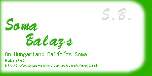 soma balazs business card
